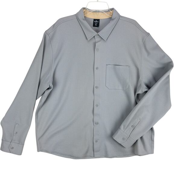 REI Co-Op Shirt Men's Size 2XL Long Sleeve Button Up Gray Polyester Blend - Picture 1 of 11